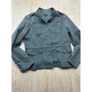 Mossimo Stretch utility jacket military style casual layering piece Green Large